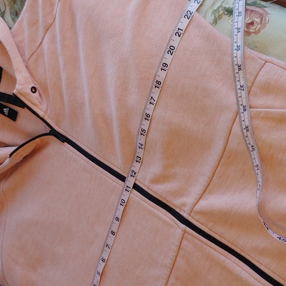 Adidas Men's Pink Full Zipper Hooded Sweatshirt Jacket size Large - Picture 14 of 17